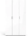 Hellin - Petra Kleiderschrank Mit 3 T&uuml;ren , Eiche Dekor,weiss Hochglanz.