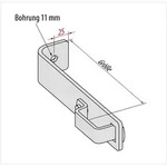 Hymer Standard-wandhaken, Stahl, L&auml;nge 0,21 M