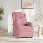 Massagesessel Elektrisch Rosa Samt Vidaxl