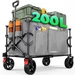 Homecall Bollerwagen Handwagen 200l Xxl-volumen Mit Praktischer K&uuml;hltasche,