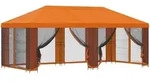 Garten Pavillon Mit Seitenw&auml;nden 6 X 3 M Orange Vidaxl