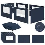 Zelsius Seitenw&auml;nde F&uuml;r Pavillon 3x6 M, 6-teilig, Blau, Gartenzelt Seitenwand...