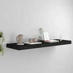 Schweberegal Schwarz 80x23,5x3,8 Cm Mdf Vidaxl