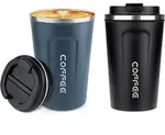Erbo Kaffeebecher To Go Thermobecher Auslaufsicher 380ml 2er Set Blau Schwarz