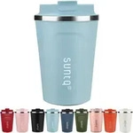 Suntq Kaffeebecher To Go Edelstahl Thermobecher Doppelwand Isoliert 380ml Blau