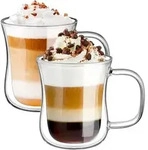 Doppelwandige Latte Macchiato Gl&auml;ser Borosilikatglas 240ml 2er Set