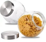 2er Set Bonbonglas Mit Deckel 2 Liter - Vorratsglas Keksdose Transparent