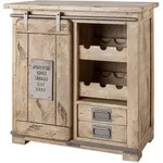 Weinkommode Mango 80x40x82 Whitewash Lackiert Railway 340