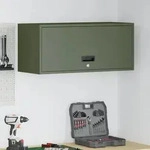 Vidaxl Wall Cabinet For Garage With Gas-lift Door Olive Green