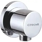 Creavit - Chrom Messing Wandanschlussbogen Rund Wandbogen Au&szlig;engewinde