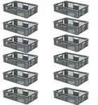 Brb 12x Eurobeh&auml;lter/stapelkorb Durchbrochen, Pe-hd, Industriequalit&auml;t,