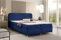 Fun Moebel - Boxspringbett Schlafzimmerbett Alize 200x200cm Stoff Fresh Blau