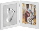 Relaxdays - 4 X Babybilderrahmen Mit Gipsabdruck, Set F&uuml;r Handabdruck Oder