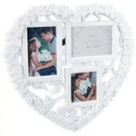 Relaxdays - 2 X Xl Herz Bilderrahmen Collage, Bildergalerie, Hoch-, Querformat 10x10,