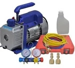 Vakuumpumpe Einstufig Mit 4-wege-verteiler-manometer Set - Vidaxl
