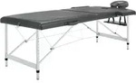 Massageliege 2-zonen Aluminiumgestell Anthrazit 186x68 Cm - Vidaxl