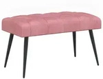 Bank Mit Knopfheftung Rosa 80 X 40 X 46 Cm Samt Vidaxl