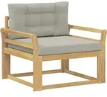 Outdoor Mittelsofa Polyester Wei&szlig; Vidaxl