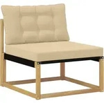 Outdoor Mittelsofa Mit Kissen Wei&szlig; 79 X 83 X 73 Cm Stahl Vidaxl