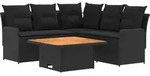 M&ouml;belsets 4 Stk. Schwarz Pe-rattan Vidaxl