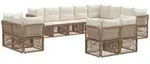 Gartensofa-set 12 Stk. Beige Poly-rattan Vidaxl