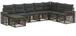Gartensofa-set 8 Stk. Grau Und Dunkelgrau Poly-rattan Vidaxl