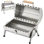 Relaxdays Tischgrill, 2 Grillfl&auml;chen Je 34 X 21,5 Cm, Outdoor Camping, Klappgrill &
