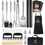 Grillbesteck Set 21 Teilig Edelstahl Bbq Zubeh&ouml;r M&auml;nner Geschenk