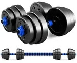 Verstellbare Kurzhanteln Set Schwarz 2er 15kg Fitness Handgewichte