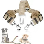 Slowton Anschnallgurt Hund Auto 2in1 Verhedderungsfreier Elastischer