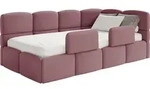 Selsey Cloudy &ndash; Kinderbett 90x200, Mit Matratze, Rausfallschutz, Kopfteil Rechts,