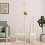 Vidaxl Cat Tree With Sisal Scratching Posts Cream 177.5 Cm