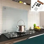 K&uuml;chenr&uuml;ckwand Spritzschutz Fliesenspiegel K&uuml;che Wandschutz Glas 6mm Esg...