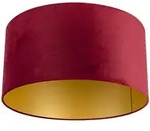 Velour Lampenschirm Rot 50/50/25 Mit Goldener Innenseite