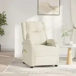 Massagesessel Elektrisch Creme Samt Vidaxl