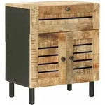 Nachttisch Natur 50 X 33 X 60 Cm Massivholz Mango Vidaxl