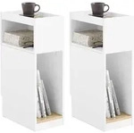 Sobuy Nachttisch 1 Shelf Wei&szlig; 35x20x60cm Minimalistisch Fbt171-wnx2