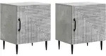 Nachttisch 2 Stk. Betongrau 43 X 34,5 X 50 Cm Holzwerkstoff Vidaxl