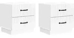Vidaxl Bedside Cabinet 2 Pcs High Gloss White 43 X 34.5 X 44.5 Cm