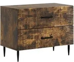 Vidaxl Bedside Cabinet Smoked Oak 62 X 34.5 X 47.5 Cm Engineered Wood