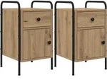 Nachttisch 2 Stk. Artisan-eiche 35 X 36,5 X 61 Cm Holzwerkstoff Vidaxl