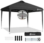 Sekey Faltpavillon 3x3 M Schwarz, One-touch System, H&ouml;henverstellbar 240-260cm,