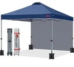 Mastercanopy 3x3m Pop Up Pavillon Festzelt Mit Seitenwand Marineblau