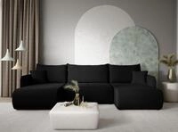 Wohnlandschaft Sofa Mit Schlaffunktion Calgary Stoff Curio Schwarz
