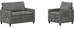 Sofa Set 2 Stk. Hellgrau Polyester Vidaxl
