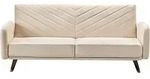 Schlafsofa 3-sitzer Senja Samtstoff Beige