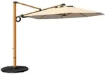 Aluminium Sonnenschirm 300cm Mit Kurbel, Ampelschirm Rund, Uv-schutz