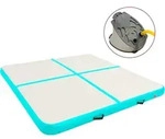 Vidaxl Inflatable Gymnastics Mat With Pump 200x200x15 Cm Pvc Green