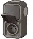 Plexo Interrupteur Et Prise 2p+t Vertical Anthracite - Legrand