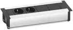Evoline - Frame-dock Data Steckdosenleiste 2-fach Mit 2 Freien Modulpl&auml;tzen Alu
